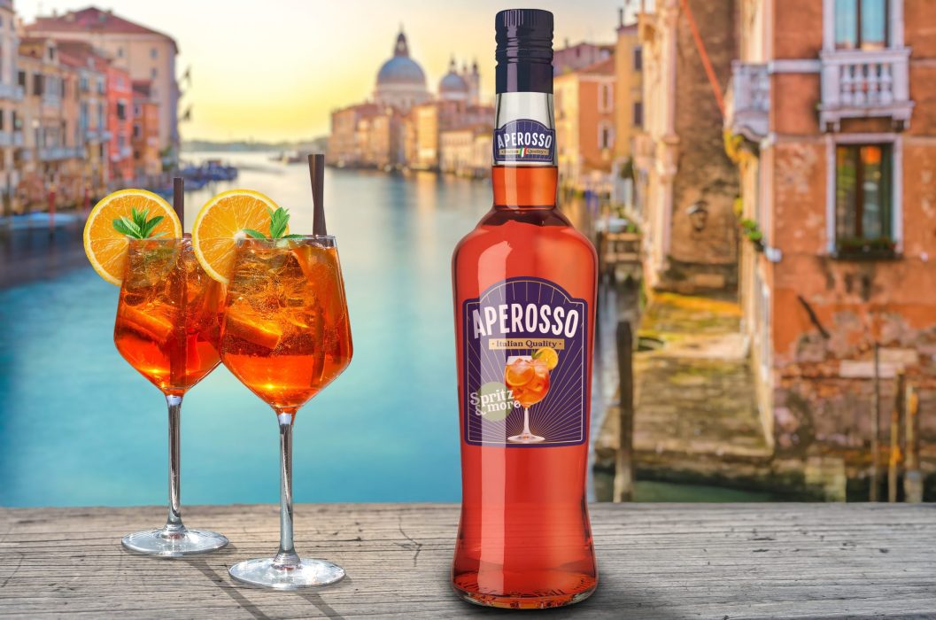 Boca Aperosso Spritz koktela i napunjene čaše – osvježavajući talijanski aperitiv s Proseccoom i Aperitivom